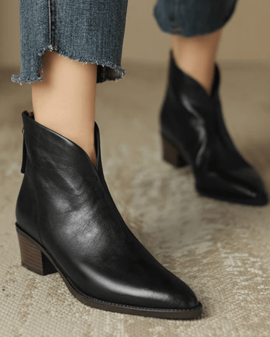 Women's Elegant Block Heel Knee High Boots