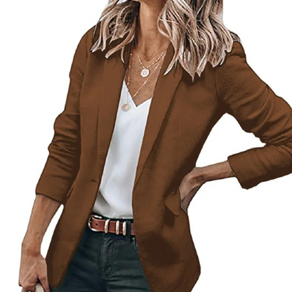 Women's Elegant Slim Fit Long Blazer