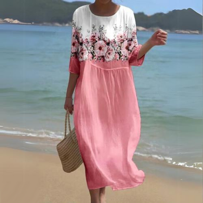 Sophie Robe Midi Élégante Fluid Toute Saison