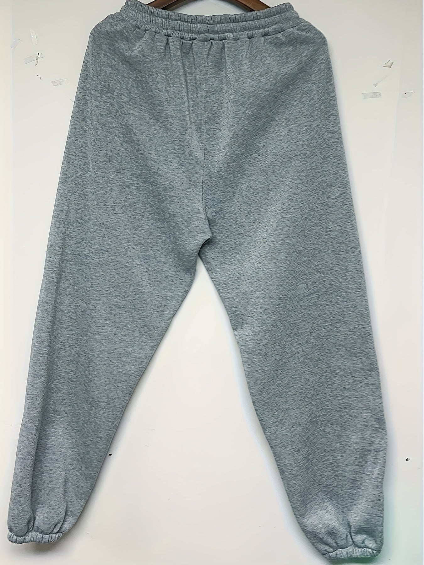 Pantalon unisexe large en molleton doux à taille élastique avec cordon