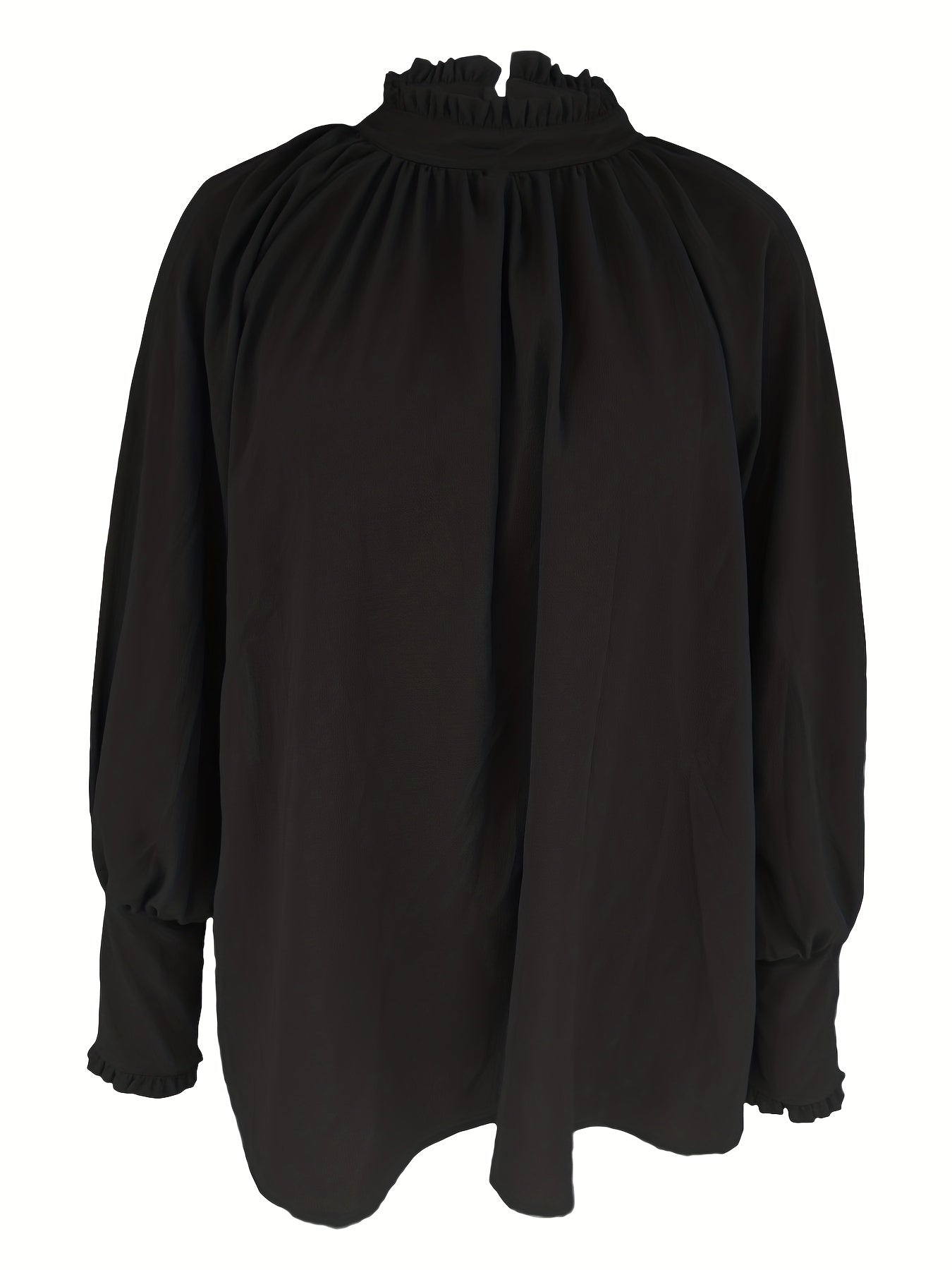Blouse Femme Élégante – Nœud au Col et Manches Bouffantes