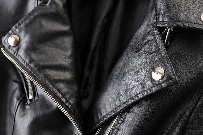 Sophie Veste Biker Classique à Zip Asymétrique