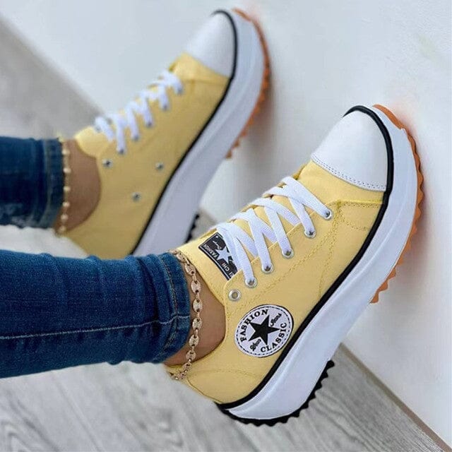 Camille Casual Canvas Lace-Up Sneakers