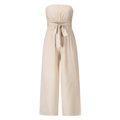 Pour femme - Combinaison bustier décontractée taille élastique