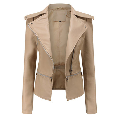Isabelle Veste Biker Robuste en Similicuir