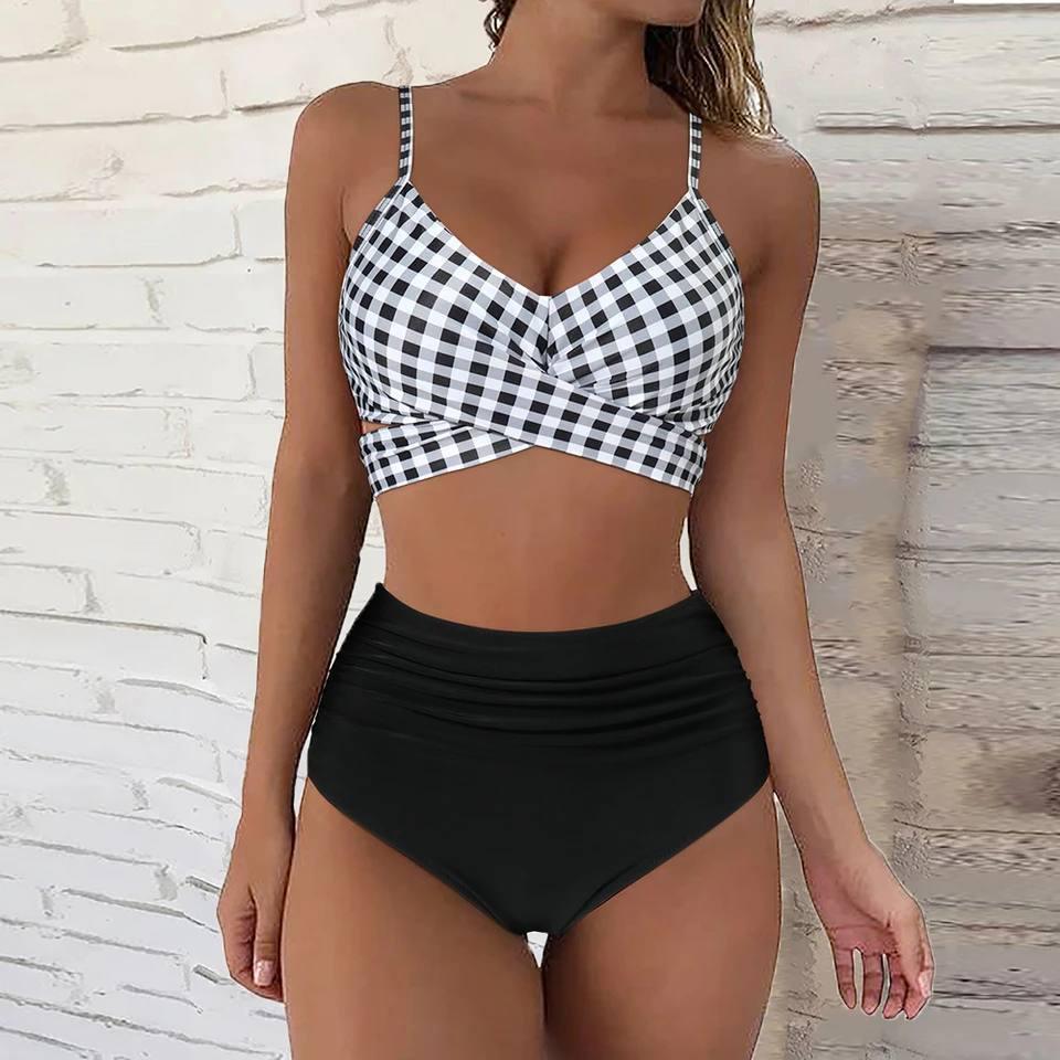 Women's Classic High Waisted 2 Piece Swimsuit