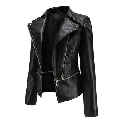 Isabelle Veste Biker Robuste en Similicuir