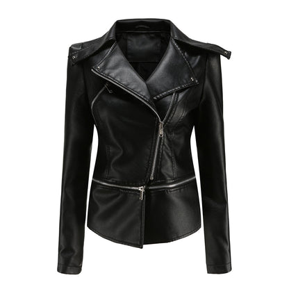 Isabelle Veste Biker Robuste en Similicuir