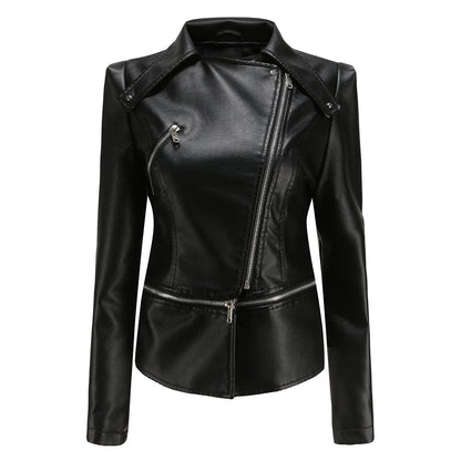 Isabelle Veste Biker Robuste en Similicuir