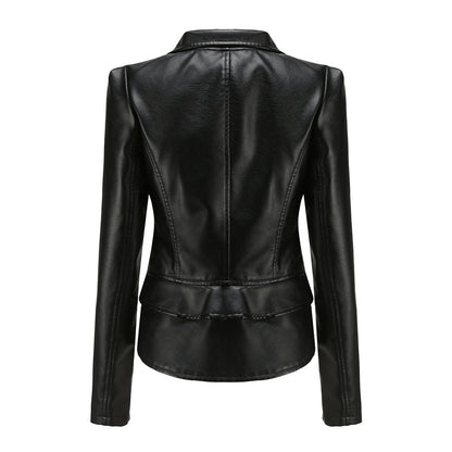 Isabelle Veste Biker Robuste en Similicuir