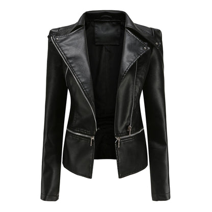 Isabelle Veste Biker Robuste en Similicuir