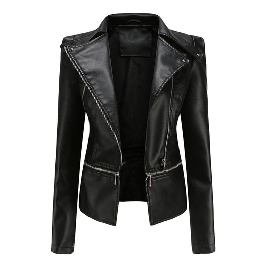 Isabelle Veste Biker Robuste en Similicuir