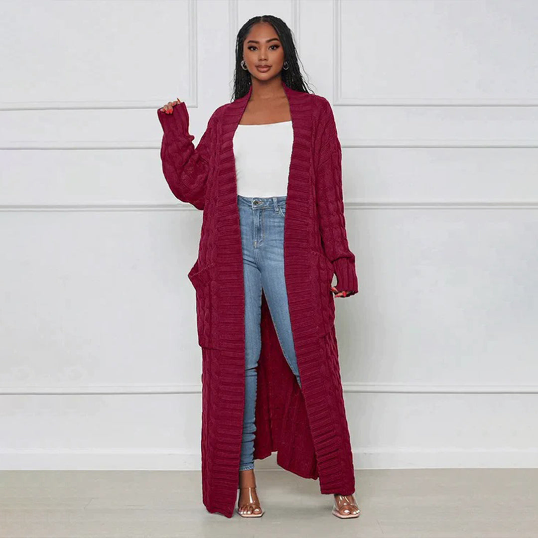 Women's Long Casual Jacket with a Flowing, Stylish Cut
