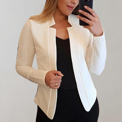 Elegante damesblazer met open voorkant en ingekerfde kraag