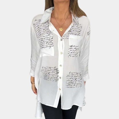 T-Shirt Décontracté à Imprimé Lettrage Moderne pour Femmes