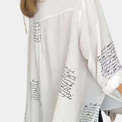 T-Shirt Décontracté à Imprimé Lettrage Moderne pour Femmes
