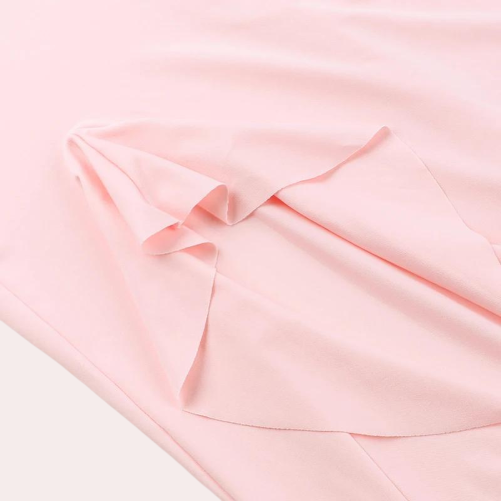 Robe de Soirée femme sans Manches à Décolleté Plonteant et Ourlet Asymétrique