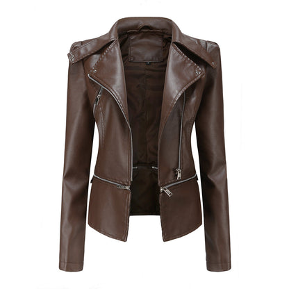 Isabelle Veste Biker Robuste en Similicuir