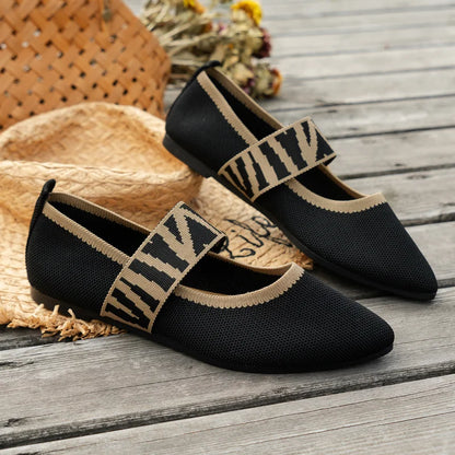 Ballerines Décontractées à Bout Pointu et Tissu Respirant pour Femmes