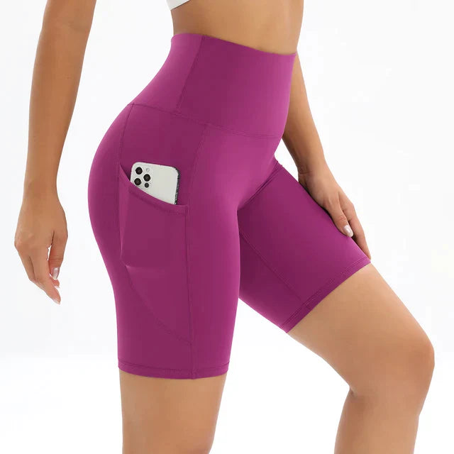 Short de Sport pour Femme – Taille Haute avec Poche Intégrée