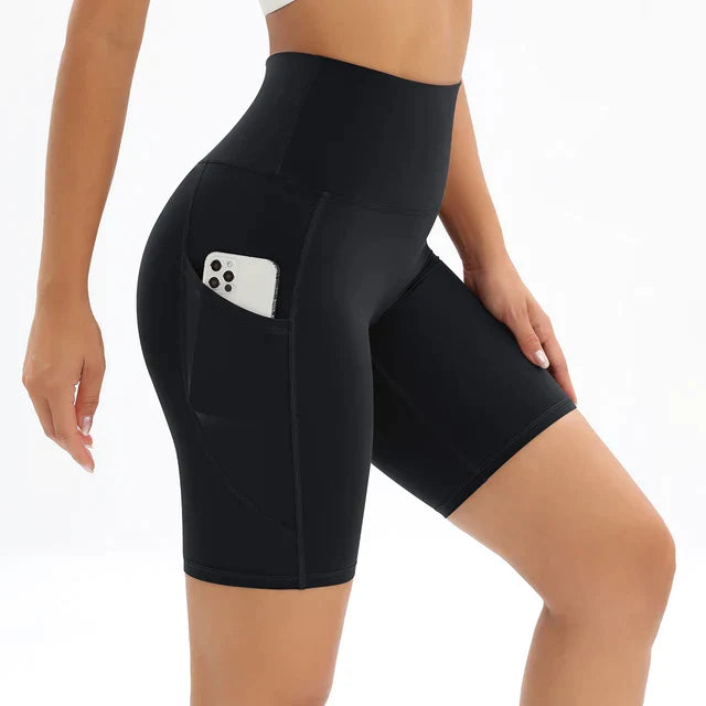Short de Sport pour Femme – Taille Haute avec Poche Intégrée