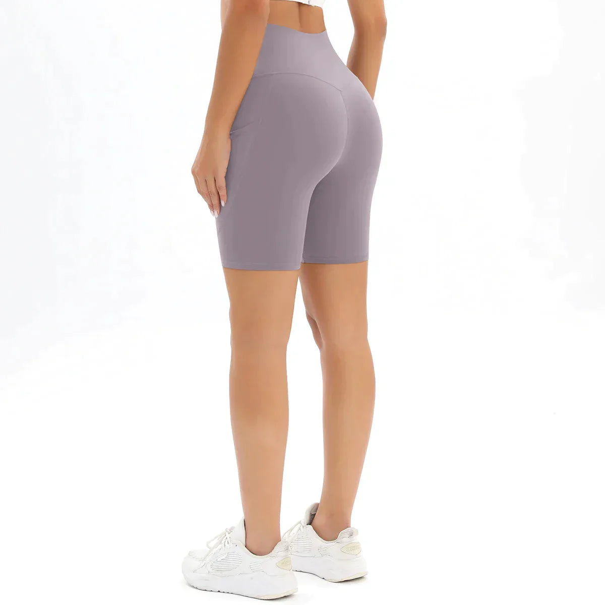Short de Sport pour Femme – Taille Haute avec Poche Intégrée