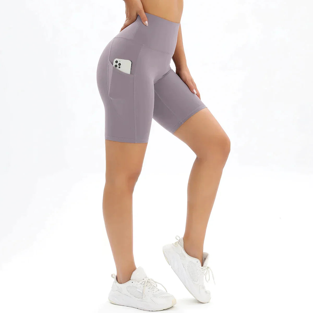 Short de Sport pour Femme – Taille Haute avec Poche Intégrée