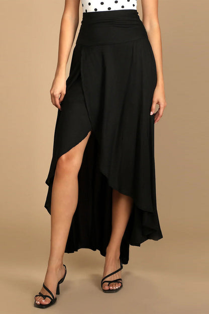 Kvinders maxi nederdel - Høj talje - Flowy Lightweight Fabric - High Slits Elegant Fit