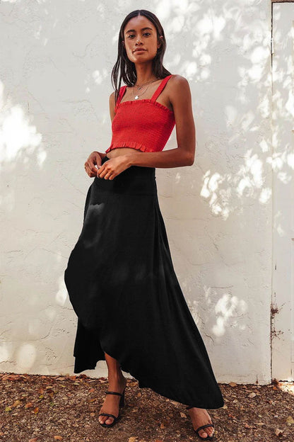 Kvinders maxi nederdel - Høj talje - Flowy Lightweight Fabric - High Slits Elegant Fit