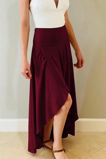 Kvinders maxi nederdel - Høj talje - Flowy Lightweight Fabric - High Slits Elegant Fit