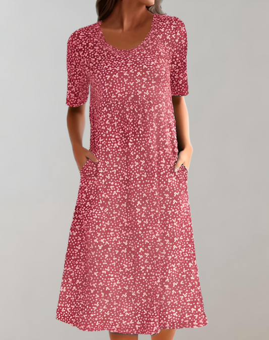 Élodie Robe Été Légère à Col V Fluide