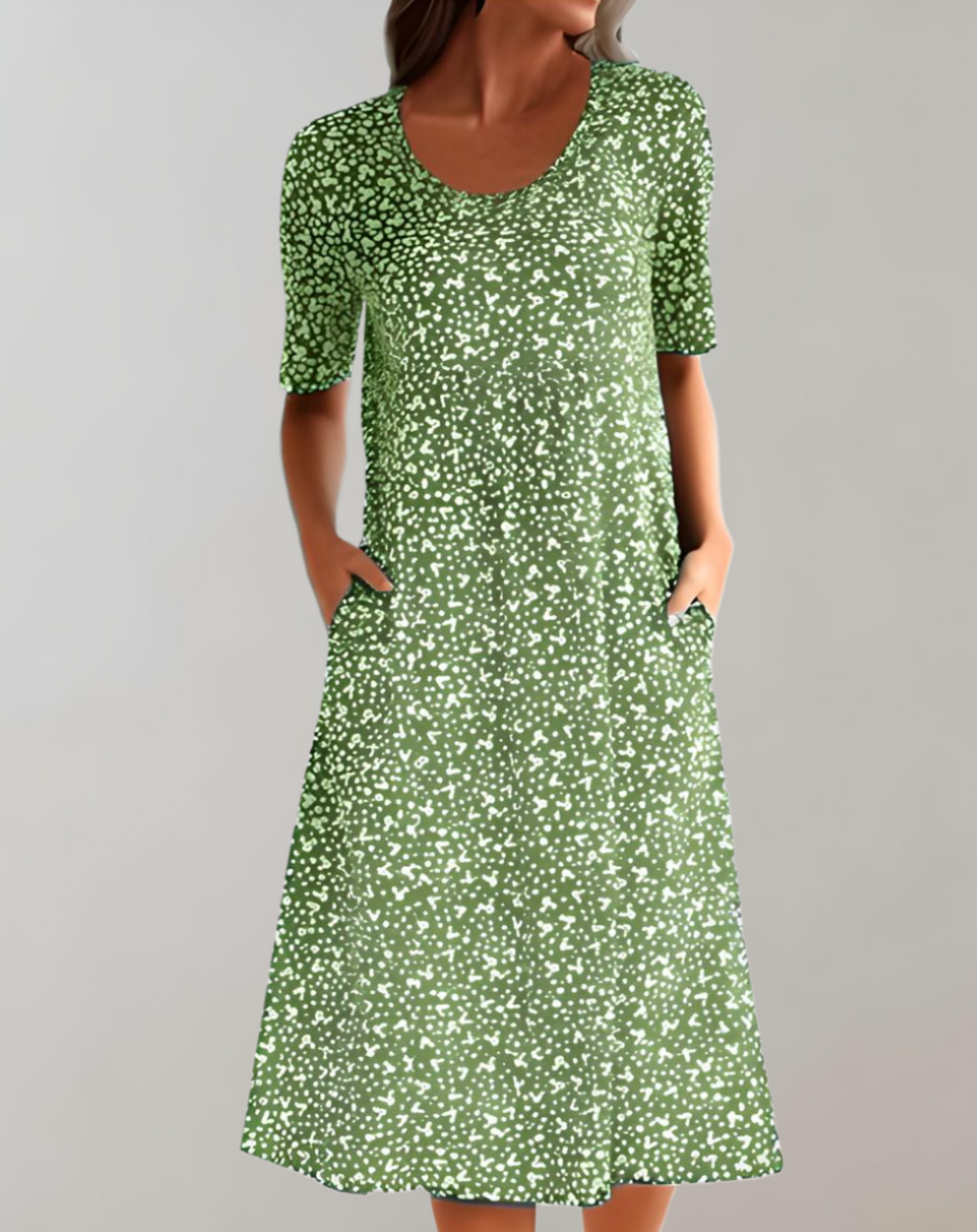 Élodie Robe Été Légère à Col V Fluide