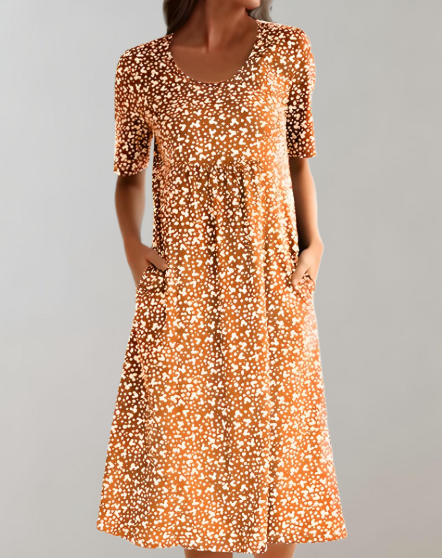 Élodie Robe Été Légère à Col V Fluide