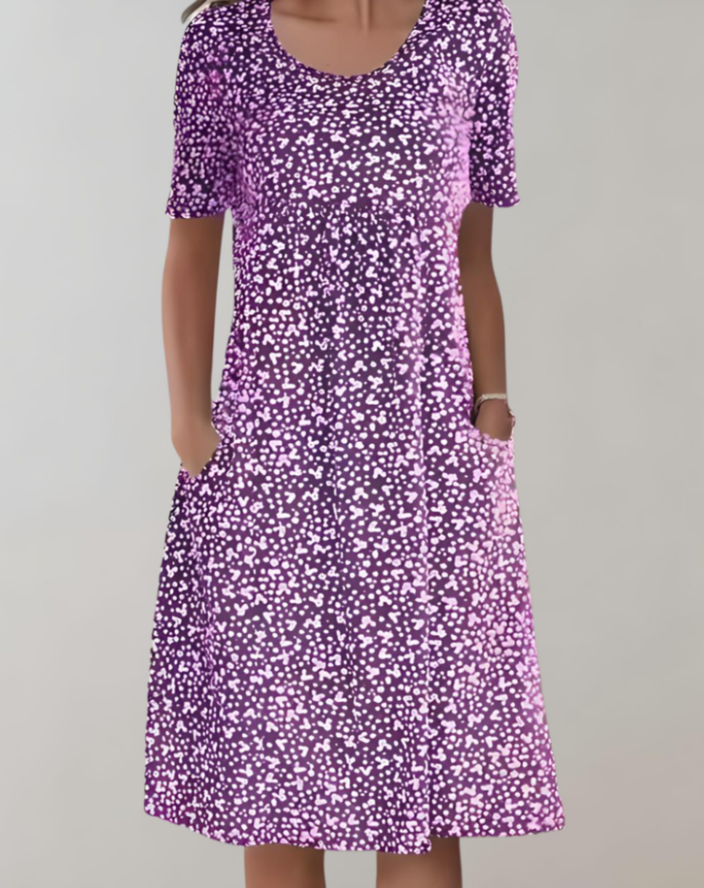 Élodie Robe Été Légère à Col V Fluide