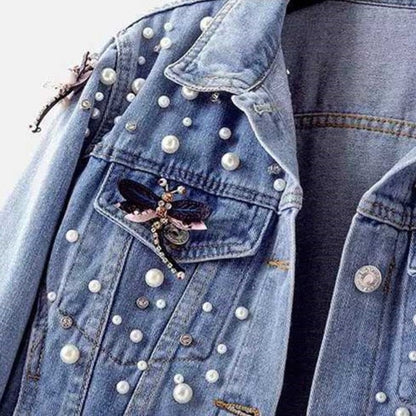 Veste en Jean Décontractée au Style Tendance pour Femme