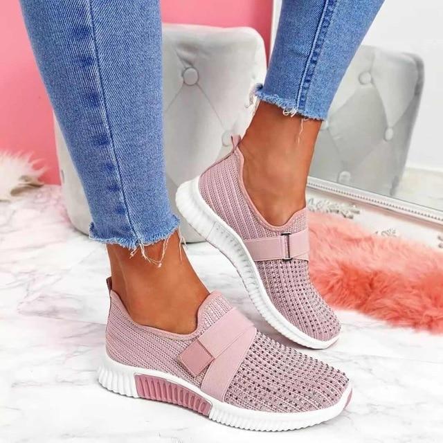 Slip-On Women's Sneakers with Velcro - Improve Your Posture