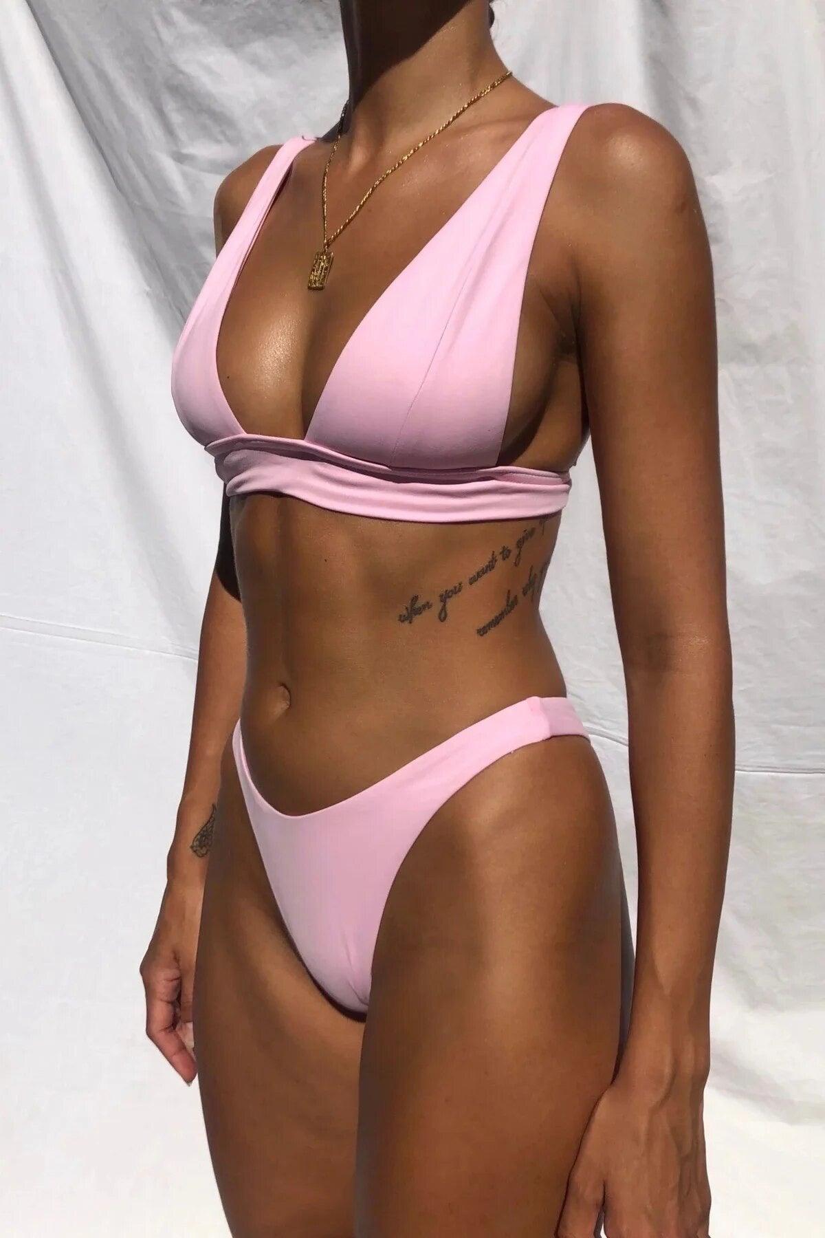 Bikini Femme Push-Up à Coupe Moderne et Ajustement Flatteur