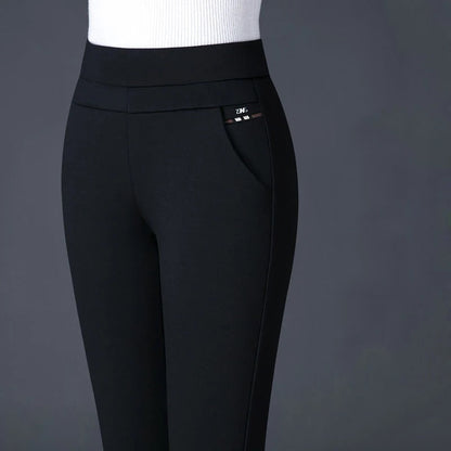 Legging Femme Taille Haute Extensible avec Détail de Fausses Poches