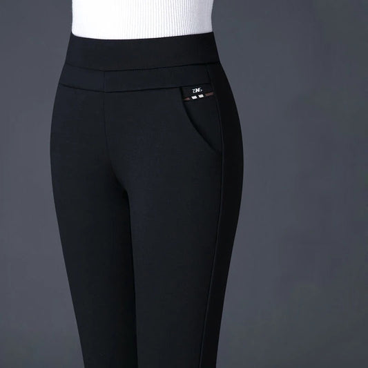 Legging Femme Taille Haute Extensible avec Détail de Fausses Poches