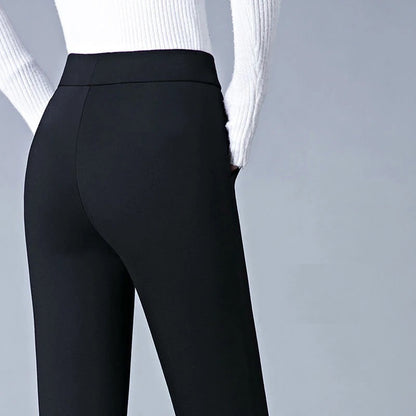 Legging Femme Taille Haute Extensible avec Détail de Fausses Poches