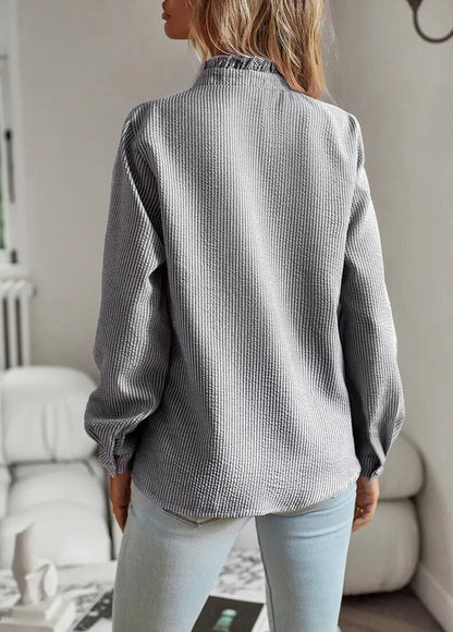 Blouse Femme Élégante à Rayures – Manches Longues