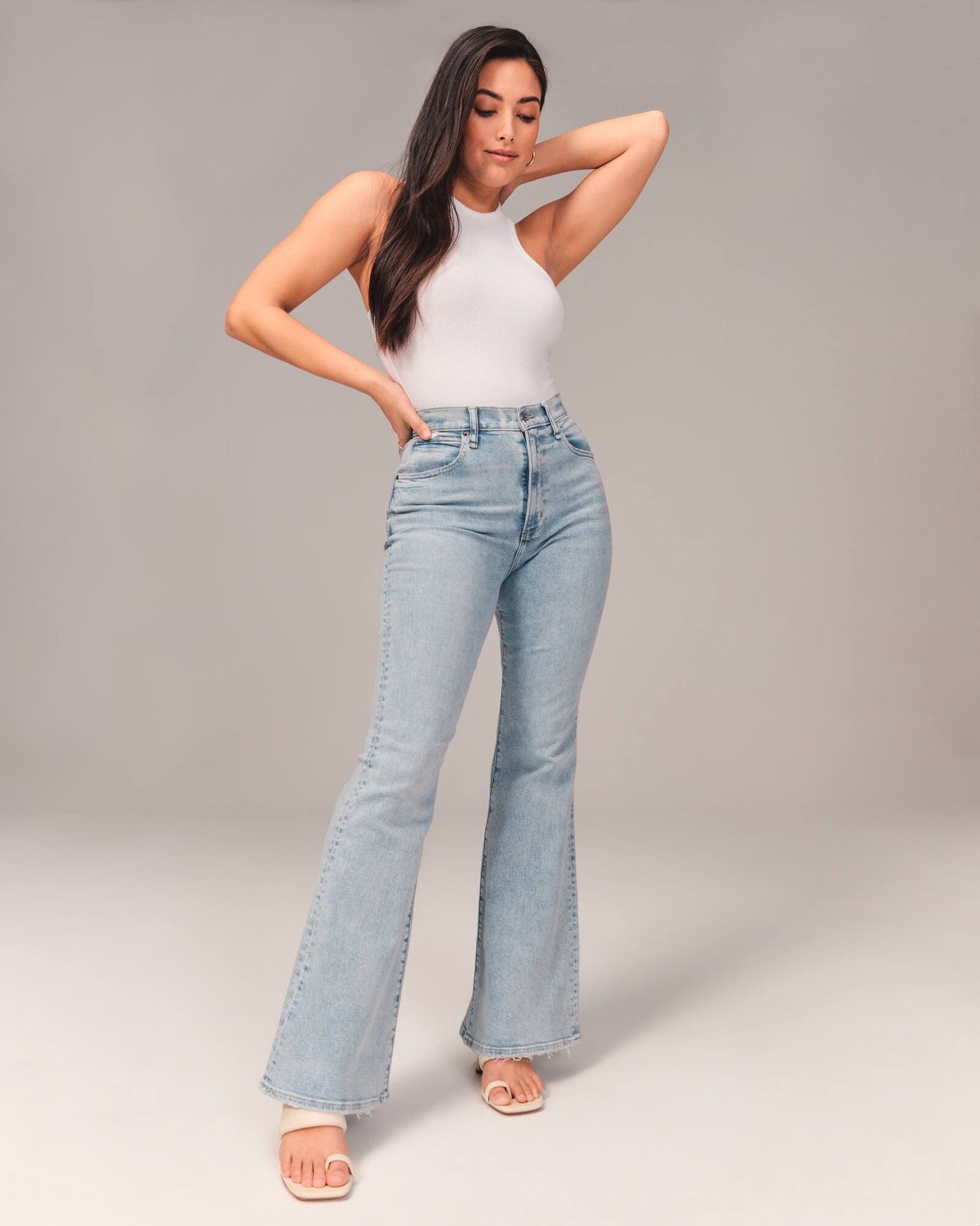 Jean Taille Haute Coupe Ample Pour Femme