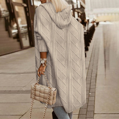 Manteau Texturé à Coupe Ample pour Femmes – Style Tendance pour l’Hiver