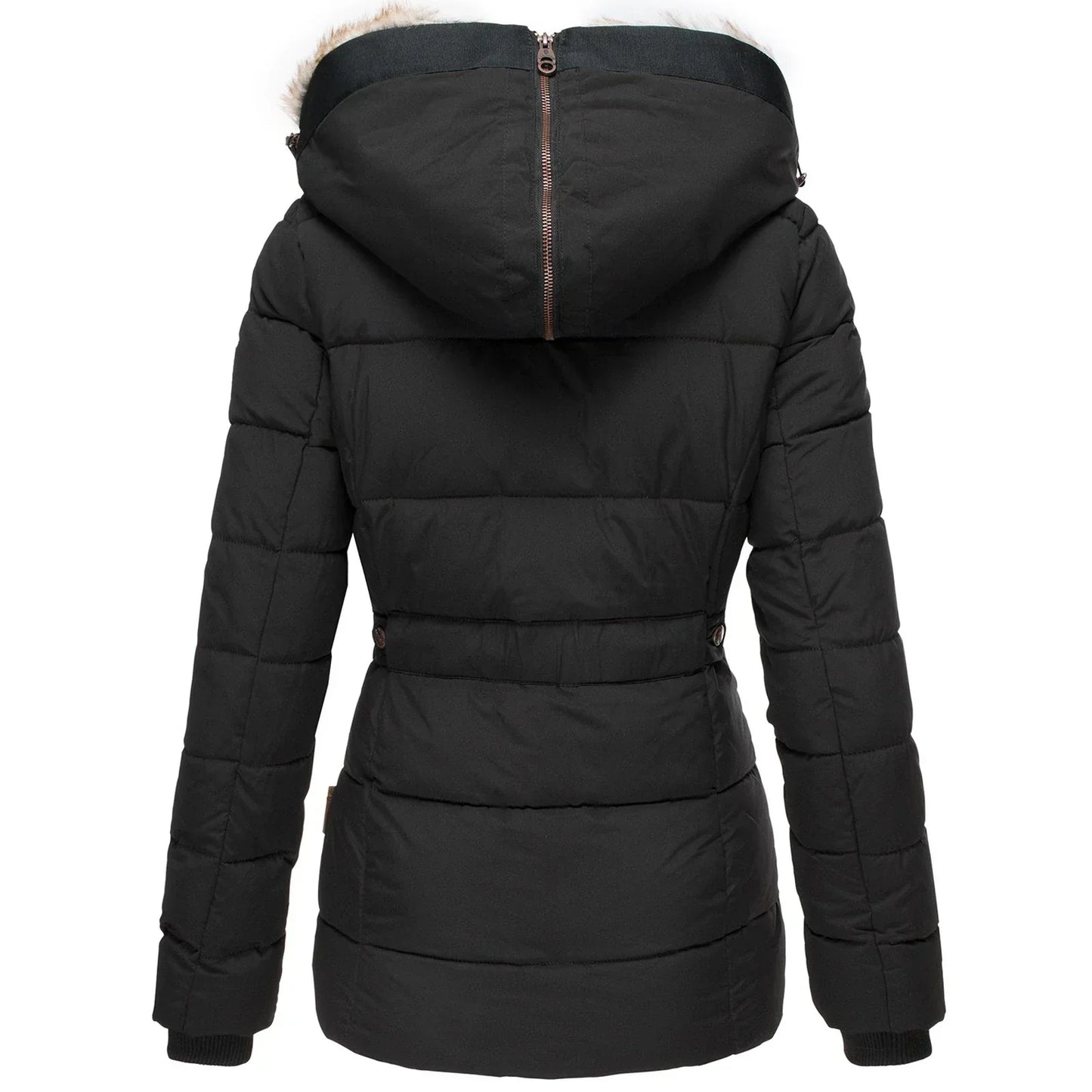 Femme Manteau Long Élégant à Capuche et Manches Longues