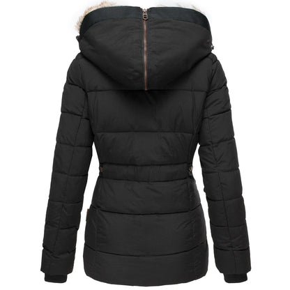 Femme Manteau Long Élégant à Capuche et Manches Longues