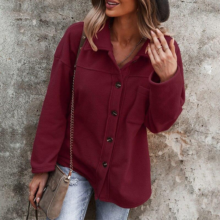 Manteau Long Élégant en Tissu Feutré pour Femme