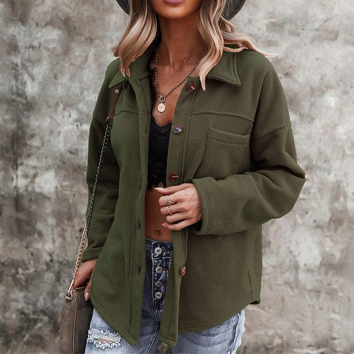 Manteau Long Élégant en Tissu Feutré pour Femme