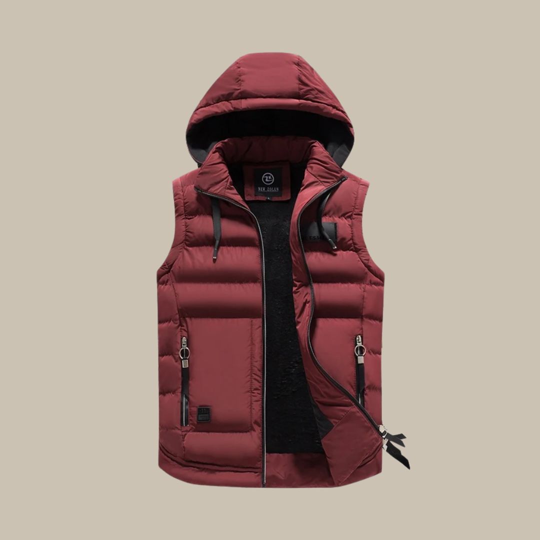 Gilet Matelassé Léger avec Capuche Amovible pour Femme