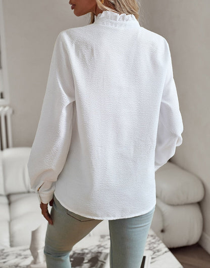 Blouse Femme Élégante à Rayures – Manches Longues