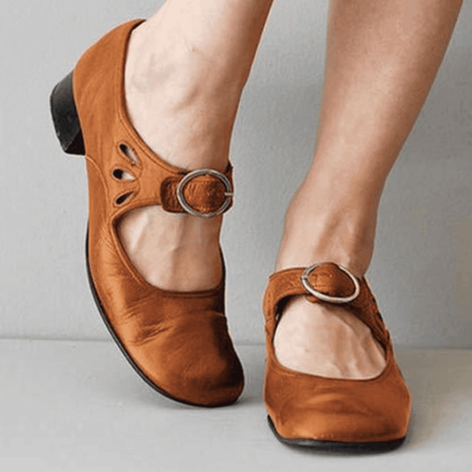Sandales en Cuir pour Femmes avec Boucle